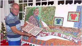 Art: Michael spent six weeks building the picture.