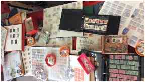 Stamps: Some of them are over 60 years old.