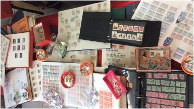 Stamps: Some of them are over 60 years old.